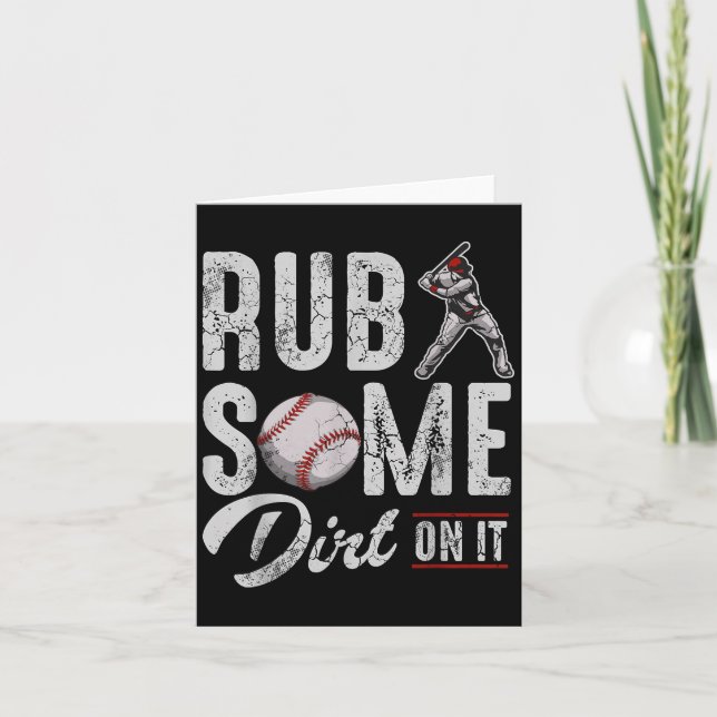 Carte Brouillard De Baseball Un Peu Dirt Sur Il Drôle Hu (Devant)