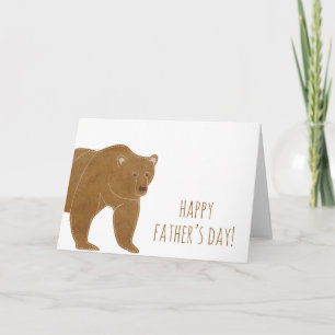 Carte Brown Bear Happy Fête des pères