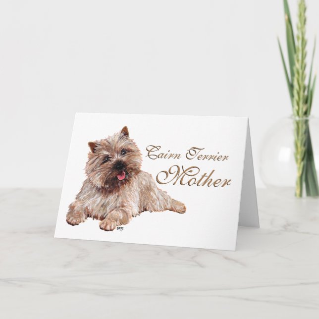 Carte Brown Cairn Terrier Fête des mères (Devant)