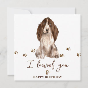 Carte Brown Cocker Spaniel Chien maman Chiot Animaux Ani