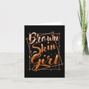 Carte Brown fille de peau Melanin noir Reine magique Jun