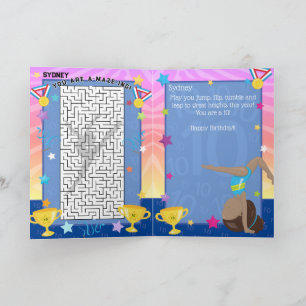 Carte Brown Girls Gymnastique Vous Êtes Un Anniversaire 