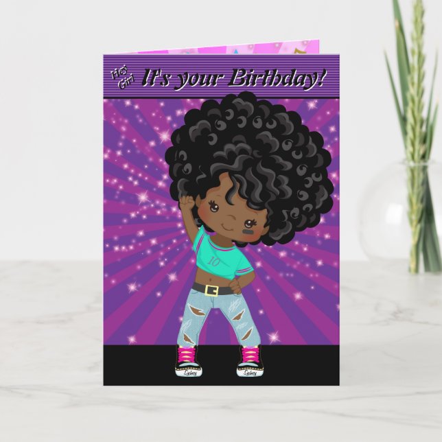 Carte Brown Girls Hip hop Mot Recherche Joyeux Anniversa (Devant)