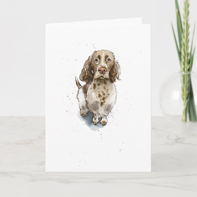 Carte Brown Springer illustration espagnole Chien Annive (Devant)