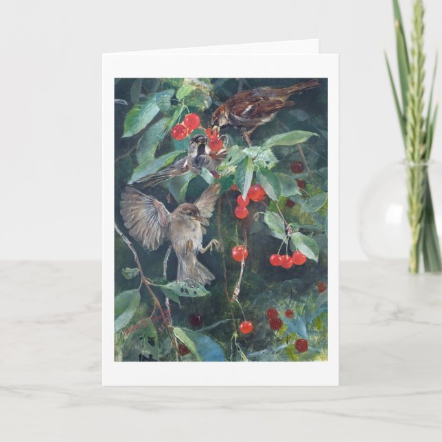 Carte Bruant dans un cerisier, Bruno Liljefors (Devant)