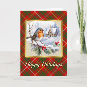 Carte Bruce Tartan avec Robin Personnalisé