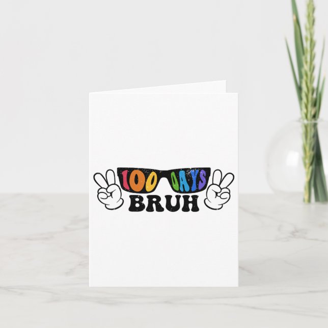 Carte Bruh 100 Jours De L'École 100E Jour De L'École Sun (Devant)