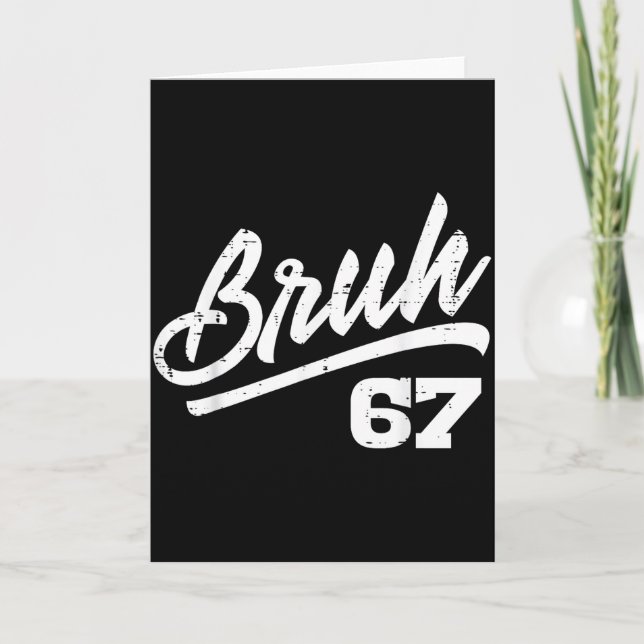 Carte Bruh 67 Mème Drôle Numéro 6 7 Costume Enfants Jeun (Devant)