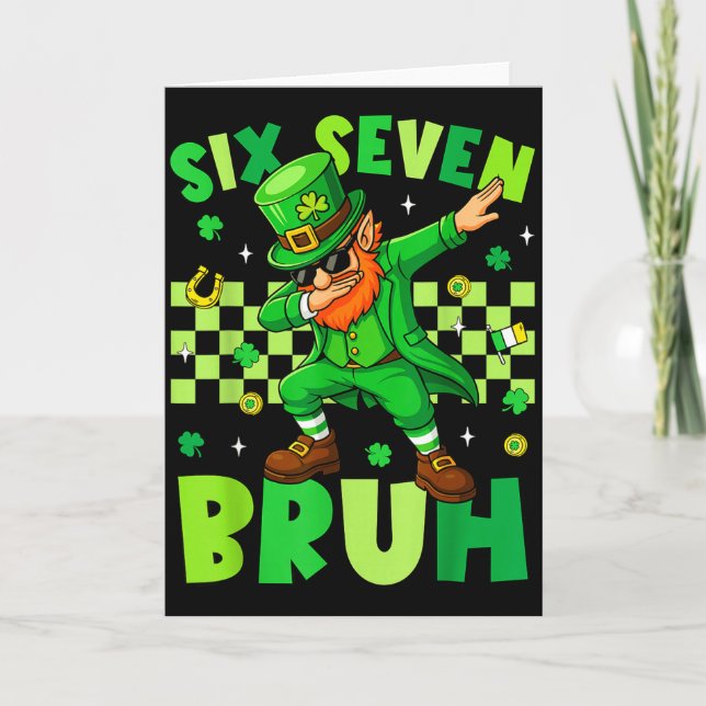 Carte Bruh 67 Saint-Patrick Leprechaun Six Seven 6 7  (Devant)