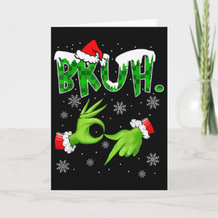 Carte Bruh 67 Six Seven 6 7 Mème de Noël Drôle Gen Alp