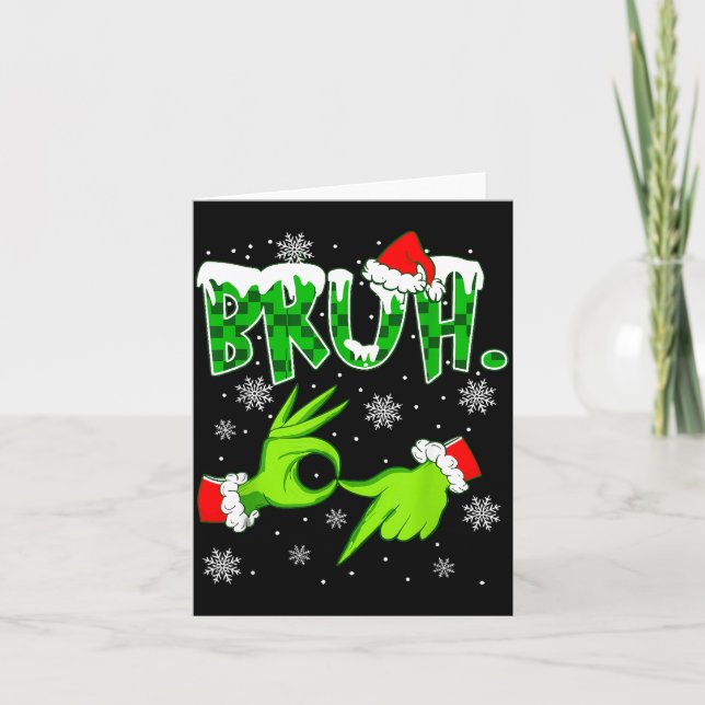 Carte Bruh 67 Six Seven 6 7 Mème de Noël Drôle Génératio (Devant)