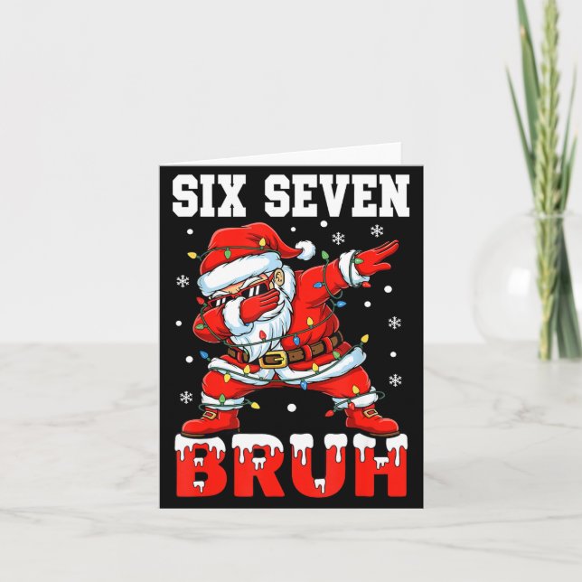 Carte Bruh 67 Six Seven Santa Dabbing Christmas Men Boys (Devant)