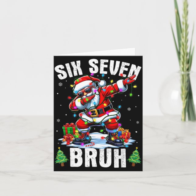 Carte Bruh 67 Six Seven Santa Dabbing Christmas Shirts B (Devant)