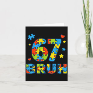 Carte Bruh 6 7 Drôle Six Sept Sensibilisation à l'autism