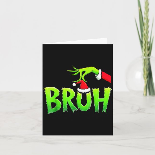 Carte Bruh Christmas Shirt Kids Xmas Teens Boys Funny Ch (Devant)