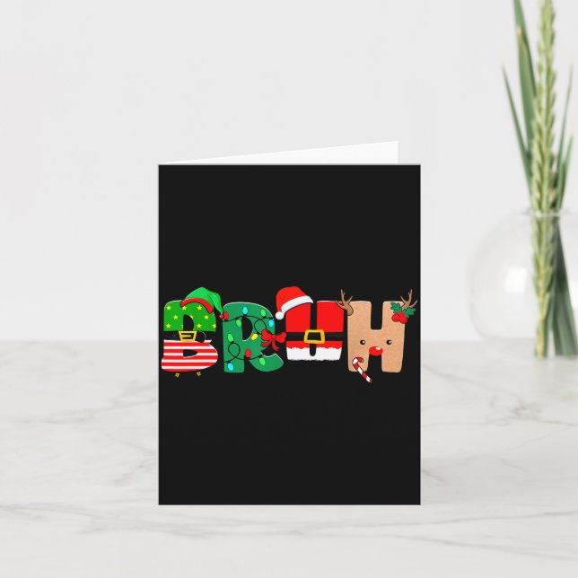 Carte Bruh Christmas Tree Xmas Elf Santa Rudolph Pajamas (Devant)