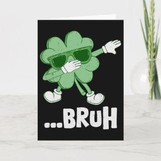 Carte Bruh Dabbing Shamrock Funny Kids Mens Boys St Patr