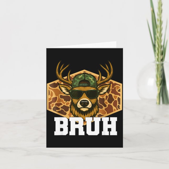 Carte Bruh Deer Funny Deer Hunting Camo Hat Youth Teens  (Devant)