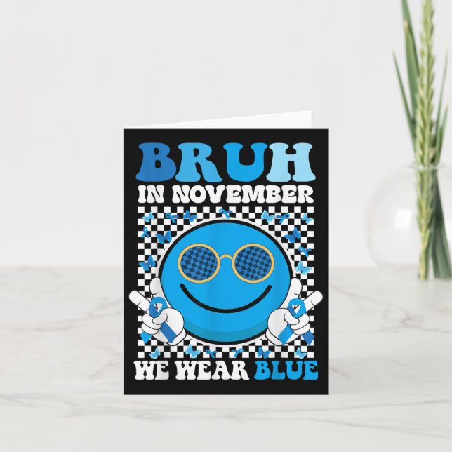 Carte Bruh En Novembre Nous Portons Blue Diabetes Sensib (Devant)