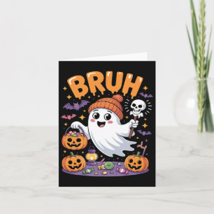 Carte Bruh Ghost Halloween Candy mignonne Ghost Kids