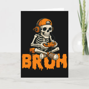 Carte Bruh Halloween garçons enfants homme squelette vid