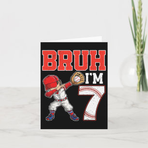 Carte Bruh I'm 7 Dabbing Vendre 7ème anniversaire fête e