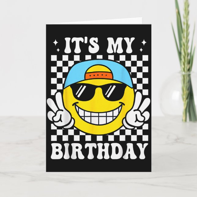Carte Bruh It's My Birthday Peace Sign Smile Birthday Fo (Devant)