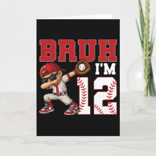 Carte Bruh j'ai 12 ans Vente 12e anniversaire de famille