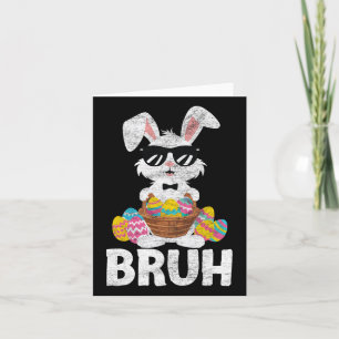 Carte Bruh Jour de Pâques Funky lapin lapins Pâques Bruh
