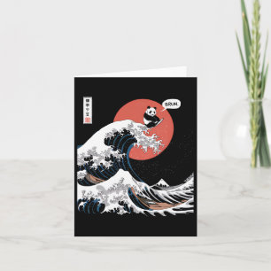 Carte Bruh La Grande Vague Kanagawa Drôle de Surfin Japo