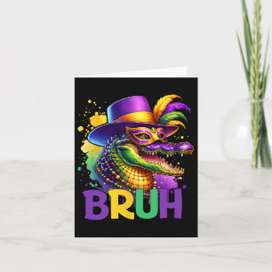 Carte Bruh Mardi Gras Ados Garçons Enfants Alligator Mar