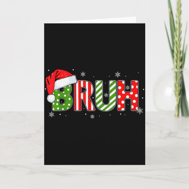 Carte Bruh Mème Citation Drôle Frère Salutation Adolesce (Devant)