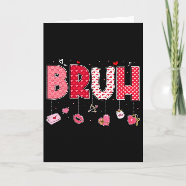 Carte Bruh Mème Citation Drôle Frère Salutation Adolesce (Devant)