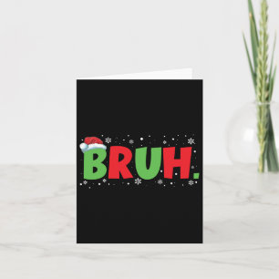 Carte Bruh Mème Drôle Dire Adolescents Salutation Garçon