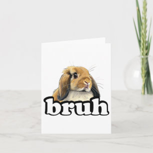 Carte Bruh Mini Holland Lop Lapin Amoureux de Lapin 