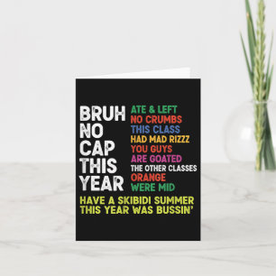 Carte Bruh Pas De Casquette Cette Année A Mangé Drôle Jo