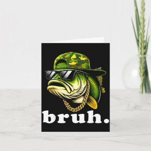 Carte Bruh pêche camouflage bass poisson camouflage bass