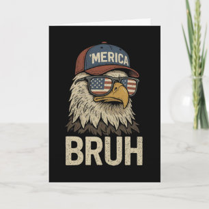 Carte Bruh Quatrième 4 juillet Aigle Américain Patriotiq