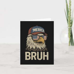 Carte Bruh Quatrième 4 juillet Aigle Patriotique América