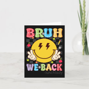 Carte Bruh Retour Dame Cantine Sourire Rétro Visage Dalm