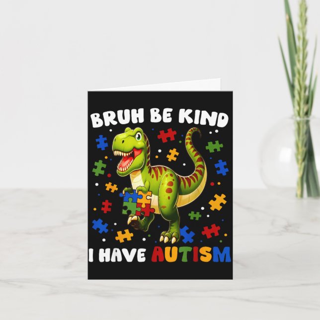 Carte Bruh sois gentil, j'ai un puzzle de dinosaure pour (Devant)
