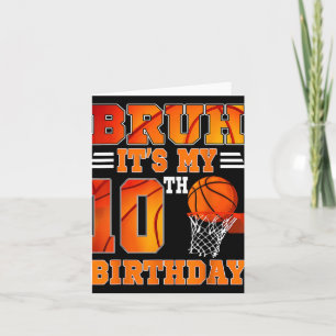 Carte Bruh Son 10ème Anniversaire Basketball Thème 10 An