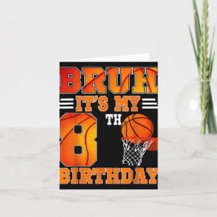 Carte Bruh Son 8ème Anniversaire Basketball Thème 8 Ans