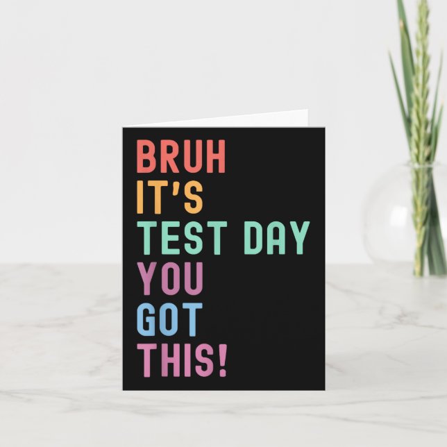 Carte Bruh Son Test Jour Test Test Chemise Test Jour Tea (Devant)