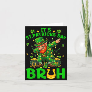 Carte Bruh st patricks day garçons enfants saint patrick