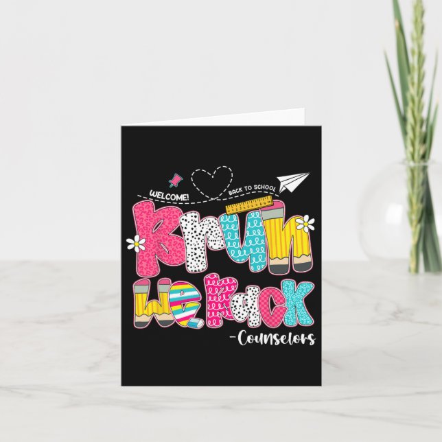 Carte Bruh We Back Counselers Bienvenue À L'École (Devant)