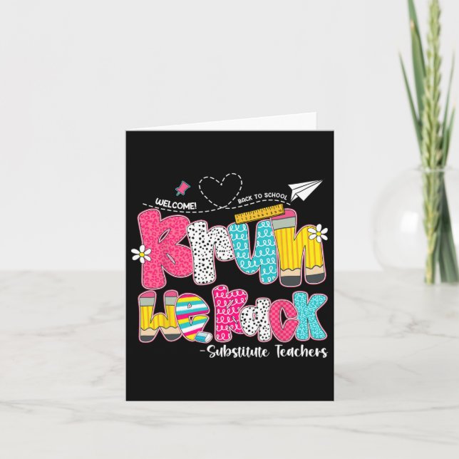 Carte Bruh We Back Substituts Enseignants Bienvenue À S (Devant)