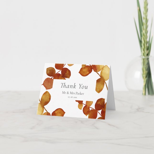 Carte Brûlé Sienna Eucalyptus Boho Merci (Devant)