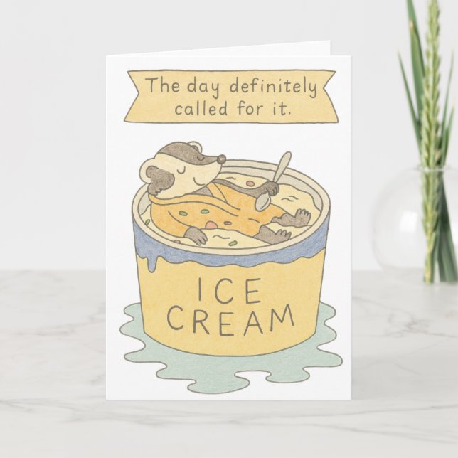 Carte Brûleur brûlé dans un bain de crème glacée (Devant)