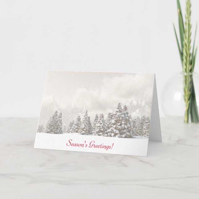 Carte brumeuse de réveillon de Noël (Devant)